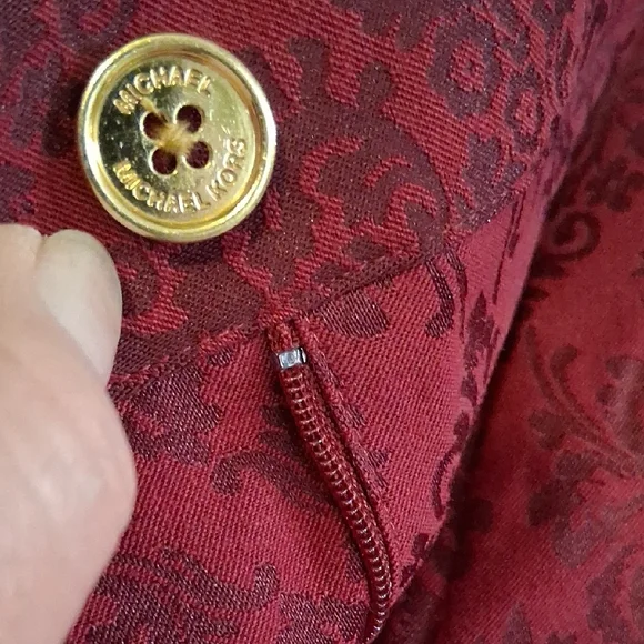 Michael Kors Red Patterned Trousers - Picture 3 of 5